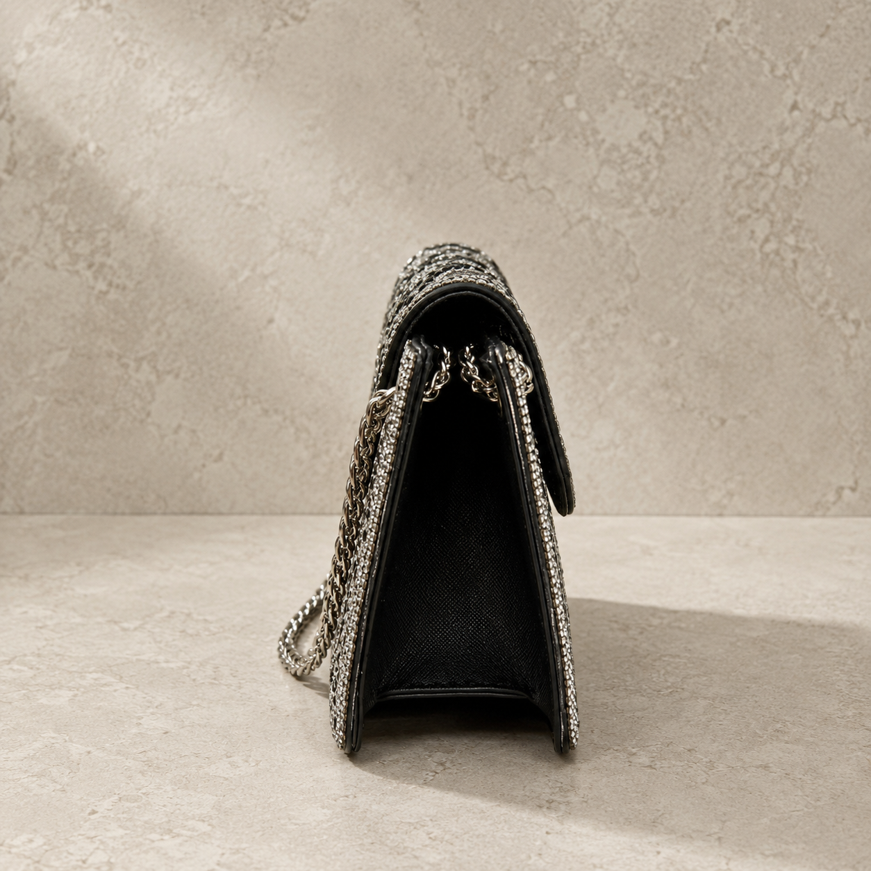 Diamanté Detail Clutch Bag for Elegant Occasions