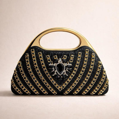 Hiba Elegant Diamanté Clutch Bag