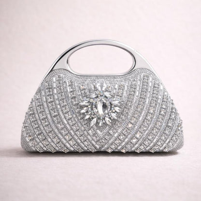 Hiba Elegant Diamanté Clutch Bag