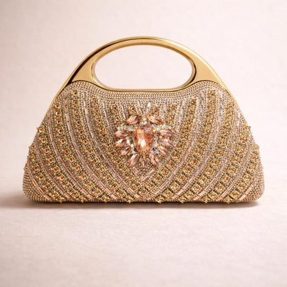Hiba Elegant Diamanté Clutch Bag