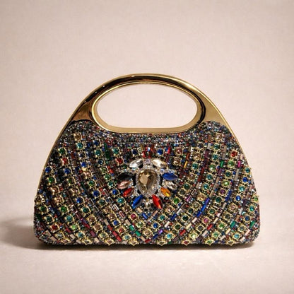Hiba Elegant Diamanté Clutch Bag