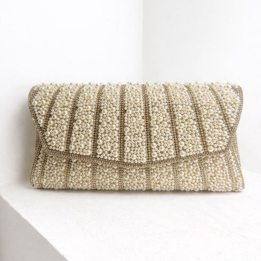 Diamante Pearl Clutch