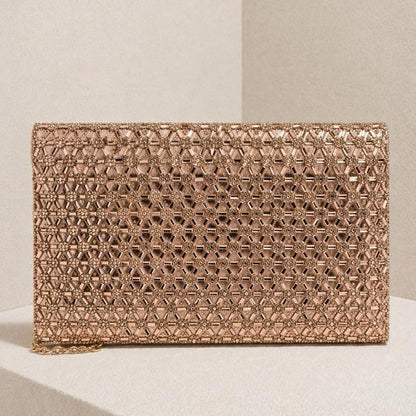Diamanté Envelope Clutch Bag - Elegant Sparkling Design for Special Occasions