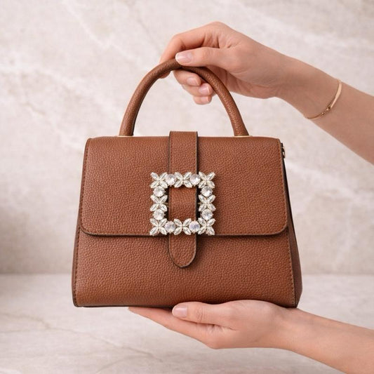 Beautiful Brooch Diamanté - Elegant handbag