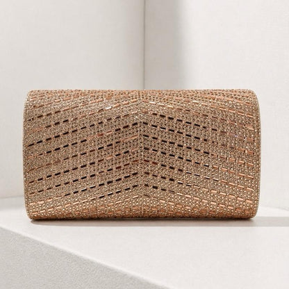 Bella Diamante Glitter Envelope Clutch