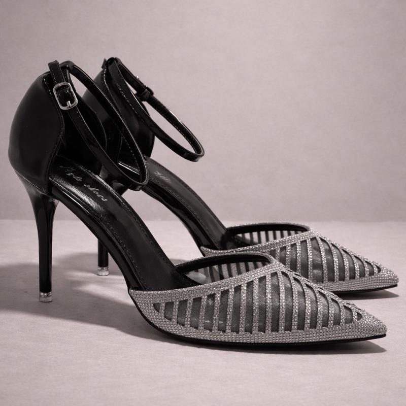 Pointy Toe Diamanté Heels- Sparkly- Occasional Footwear ladies
