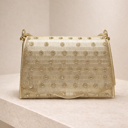 Diamante Handle Strap Clutch Bag