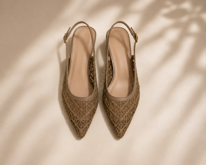 Luna Lace Slingback Flats