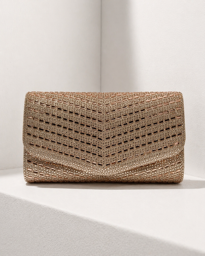 Diamanté Glitter Envelope Clutch Bag - Elegant Evening Accessory for Special Occasions