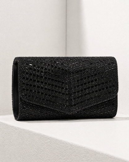 Diamanté Glitter Envelope Clutch Bag - Elegant Evening Accessory for Special Occasions