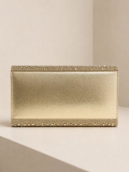 Diamanté Envelope Clutch Bag - Sparkling Rhinestone Design for Elegant Events
