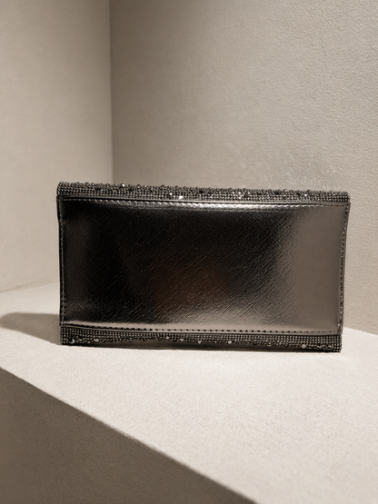 Diamanté Envelope Clutch Bag - Sparkling Rhinestone Design for Elegant Events