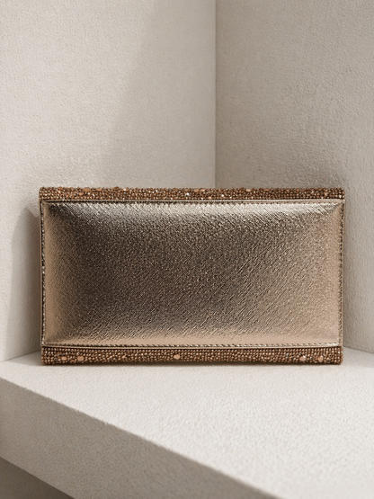 Diamanté Envelope Clutch Bag - Sparkling Rhinestone Design for Elegant Events