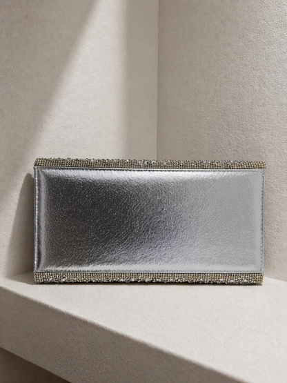 Diamanté Envelope Clutch Bag - Sparkling Rhinestone Design for Elegant Events
