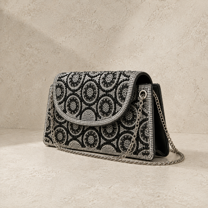Diamanté Detail Clutch Bag for Elegant Occasions