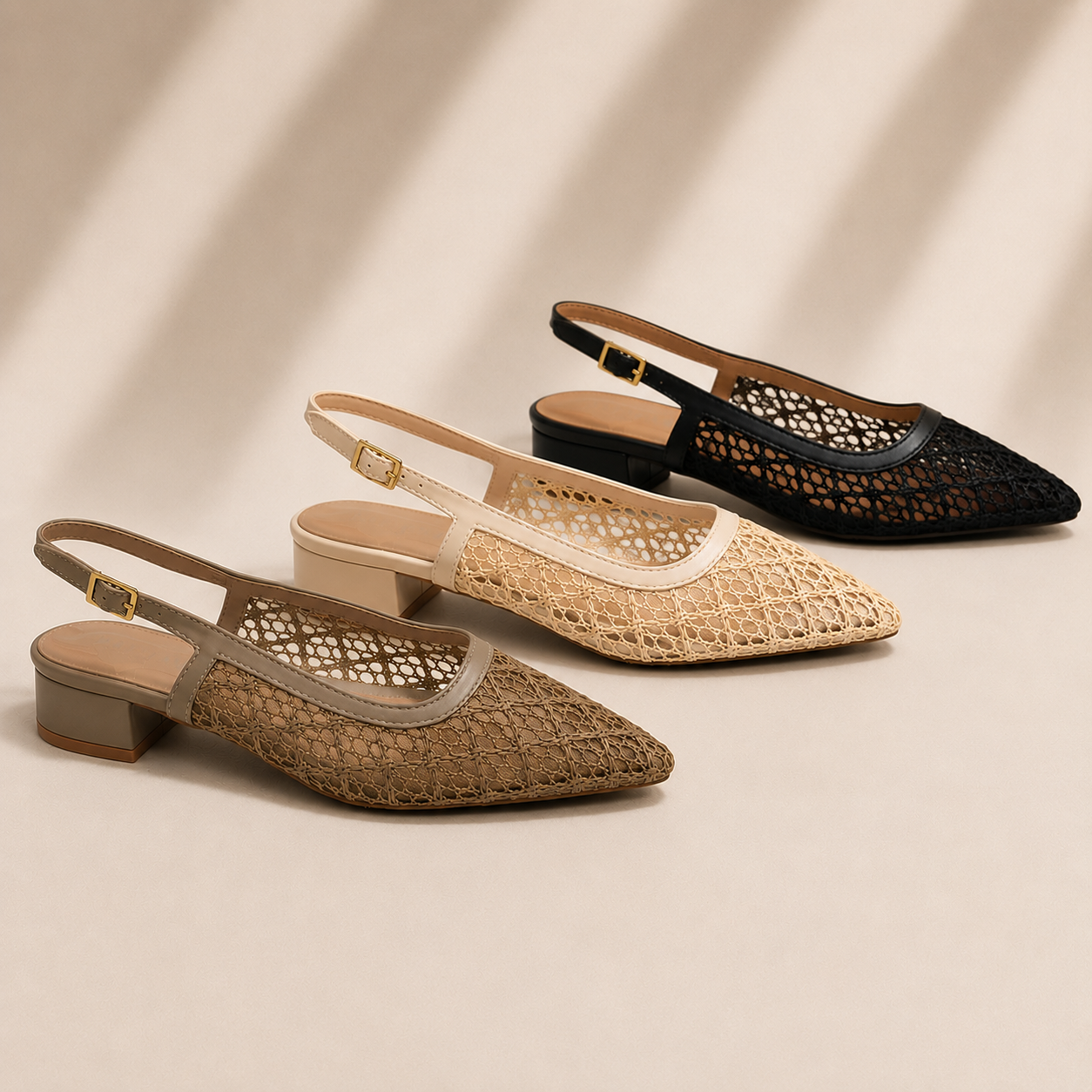 Luna Lace Slingback Flats