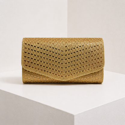 Diamanté Glitter Envelope Clutch Bag - Elegant Evening Accessory for Special Occasions
