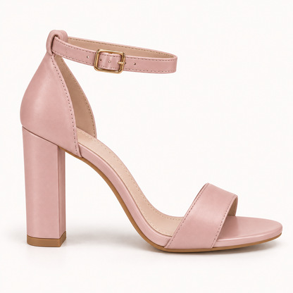FIA- Patent Block Heel Ankle Strap Sandals Multi