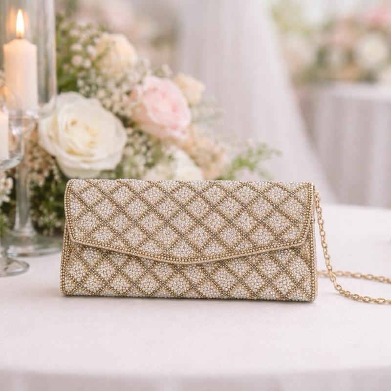 Diamante Pearl Clutch
