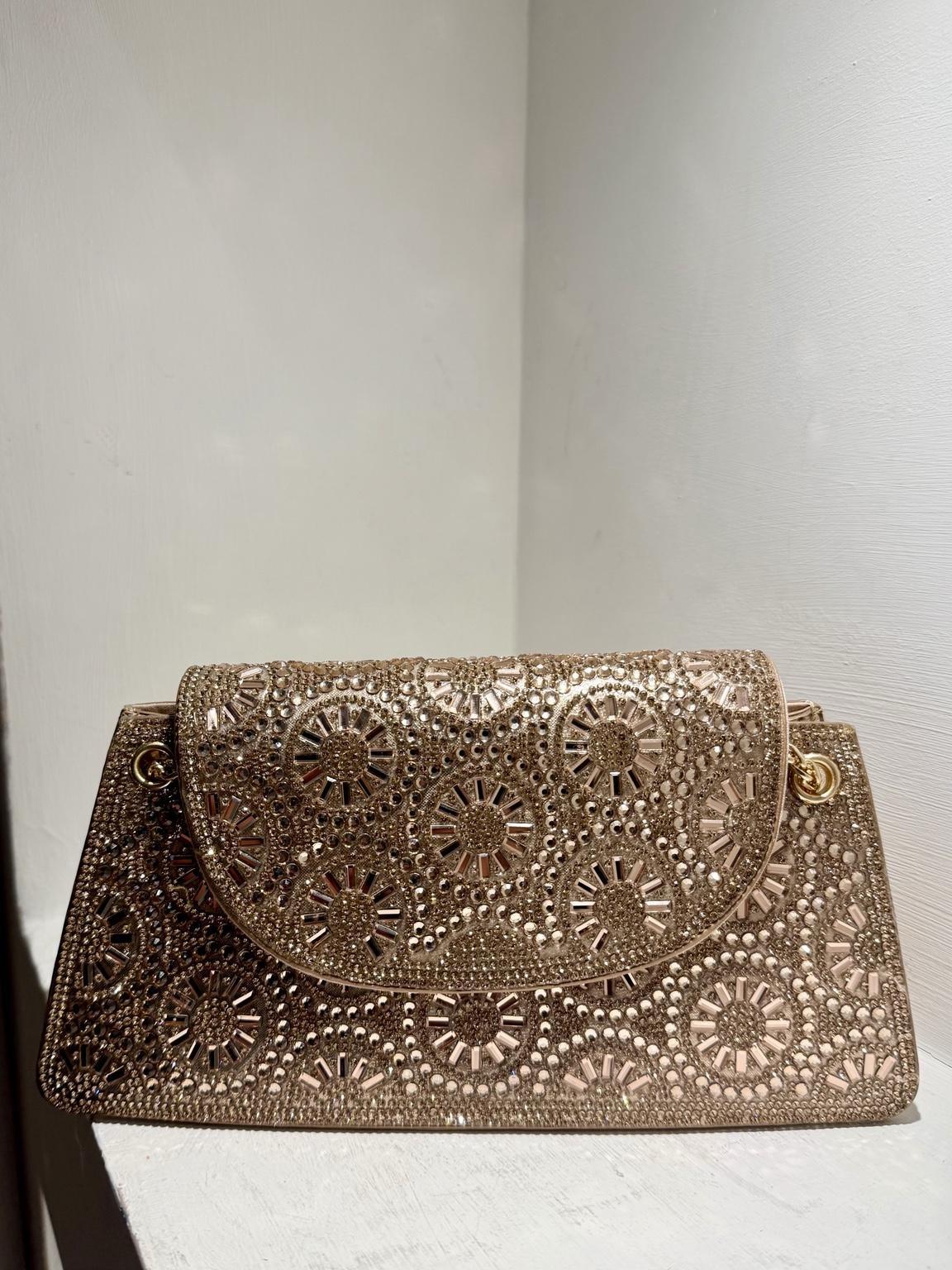 Diamanté Detail Clutch Bag for Elegant Occasions