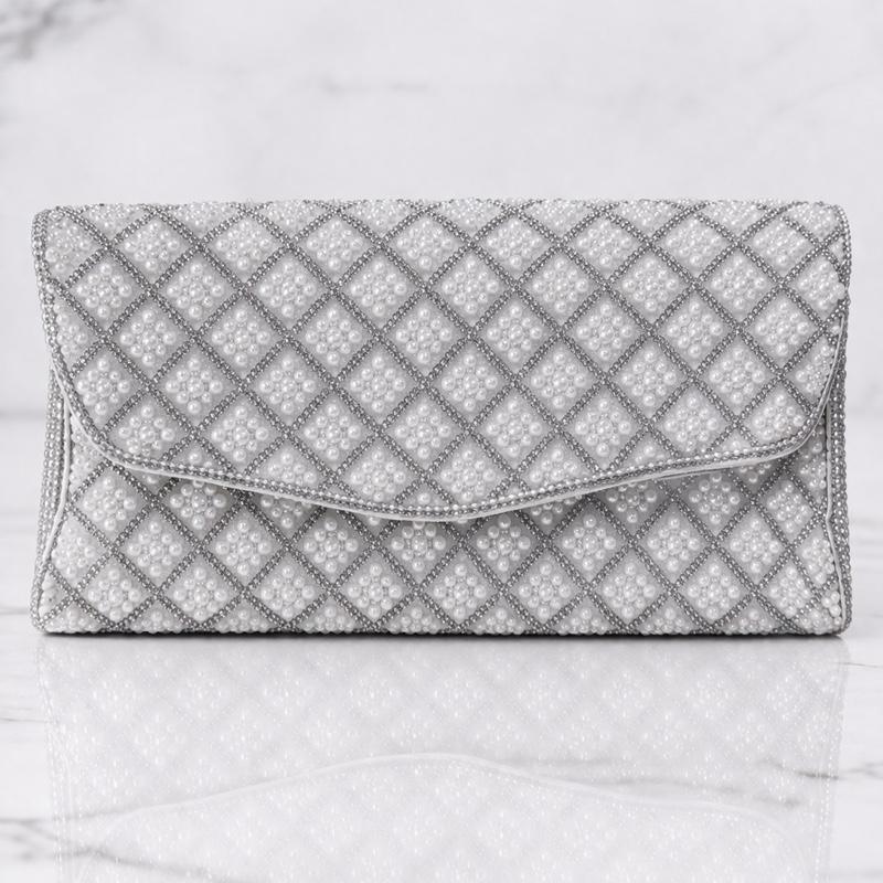 Diamante Pearl Clutch