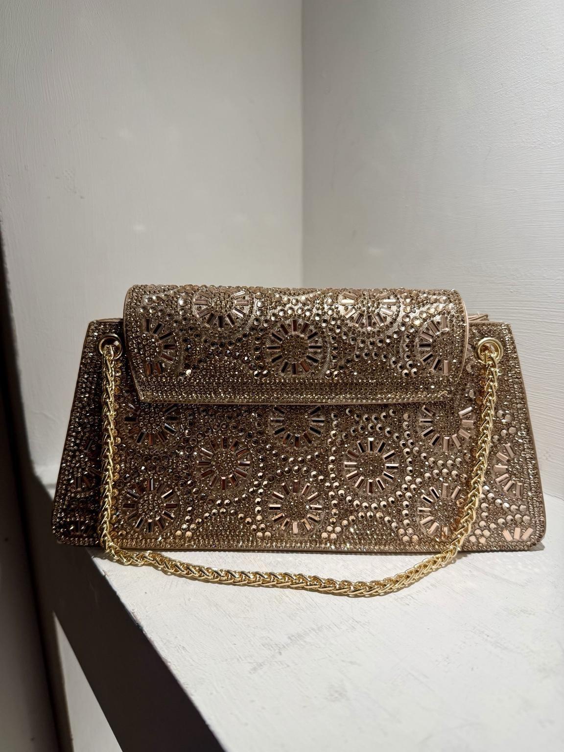 Diamanté Detail Clutch Bag for Elegant Occasions