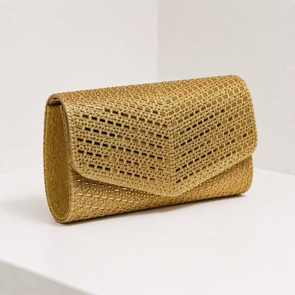 Bella Diamante Glitter Envelope Clutch